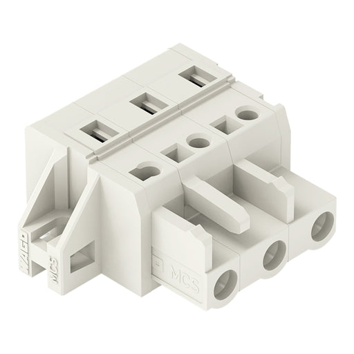 WAGO - Kabelsteckverbinder für Leiterplattensteckverbinder 1-Leiter-Federleiste 721-203/031-000 CAGECLAMP 2,5mm²,lgr − 50 Stück
