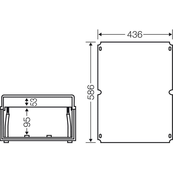 Hensel - Einbauplatte für Befehlsgeräte Einbauplatte Mi EP 06 − 1 Stück
