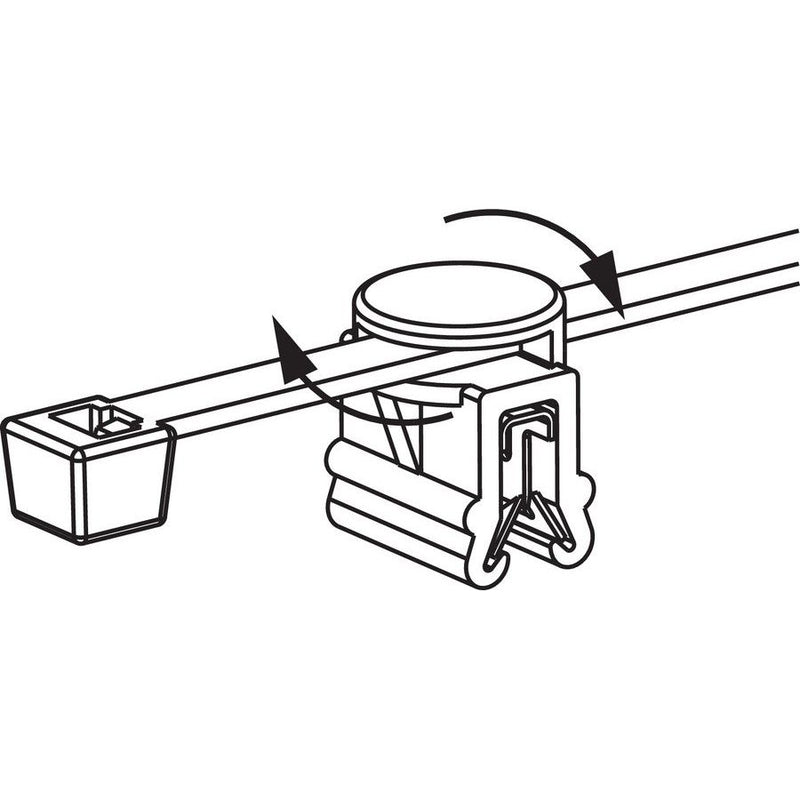 HellermannTyton - Kabelbinder Befestigungsbinder 156-01601 Edgeclip CBTO50R HS − 500 Stück