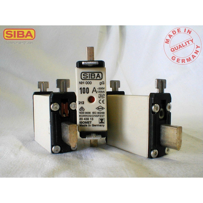 Siba - Messersicherung NH-Sicherungseinsatz 2043813.50 50A 500V − 10 Stück