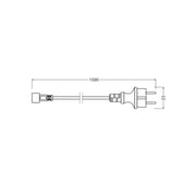 Ledvance - Zubehör/Ersatzteile für Lichtschlauch/-band Netzkabel für LED-Bänder LS AY AC/PLUG/EU 1,5m