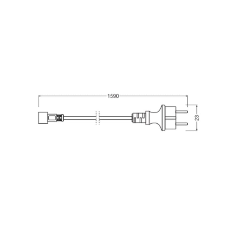 Ledvance - Zubehör/Ersatzteile für Lichtschlauch/-band Netzkabel für LED-Bänder LS AY AC/PLUG/EU 1,5m