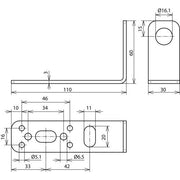 DEHN - Zubehör/Ersatzteile für Erdung und Blitzschutz Befestigungswinkel BW90B16B5.1 6.511V2A 90 Grad Niro