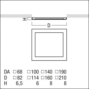 Zumtobel Group - Lichttechnisches Zubehör/Ersatzteile für Leuchten Vorsatz klar PANOSINFEVO#60800782 IP54 GLASCLEARQ68WH
