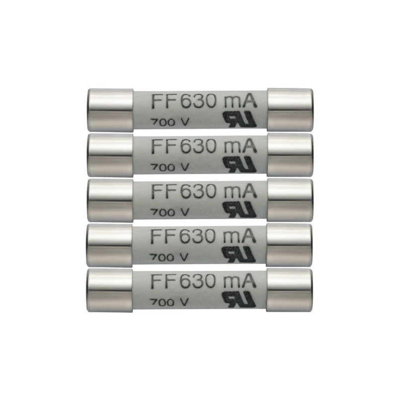 Testo - Zylindrische Sicherung Ersatz-Sicherungen 0590 0007 (VE5) 630 mA/600 V − 1 Packung