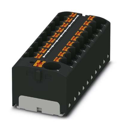 Phoenix Contact - Durchgangs-Reihenklemme Verteilerblock PTFIX 10/18X4 BK − 8 Stück