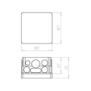 Kaiser - Dose, Gehäuse für Montage in der Wand/Decke UP-Einbaugehäuse 1095-22 107x107x72mm