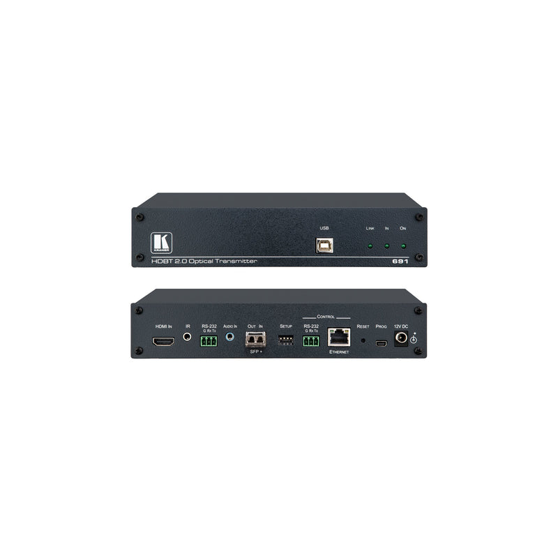 Kramer - Kommunikationstechnik-Adapter LWL-Übertrager mit USB 691 4K 60 4:2:0mM/SM