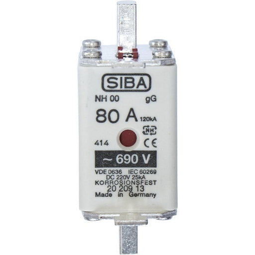 Siba - Messersicherung NH-Sicherungseinsatz 2020913.125 125A NH00 gG 690V − 3 Stück by Siba
