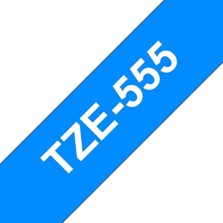 Brother - Schriftband Schriftbandkassette TZe-555 BF.blau/DF.weiß