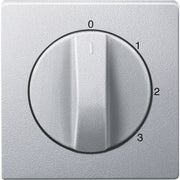 Merten - Abdeckung/Bedienelement für Installationsschalterprogramme Zentralplatte aluminium 437360 f.Dreistufendrehsch
