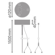 Ledvance - Mechanisches Zubehör/Ersatzteile für Leuchten Abhängeset 1,5m LN INV#4099854215537