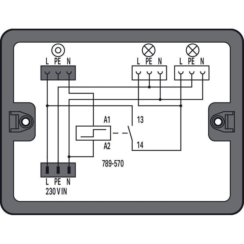 WAGO - Kompaktverteiler für steckbare Gebäudeinstallation Verteilerbox 899-632/103-000 2 Eingänge,schwarz