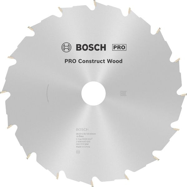 Bosch - Kreissägeblatt PRO Construct Wood 2608640635 Kreissägeblatt 230 x