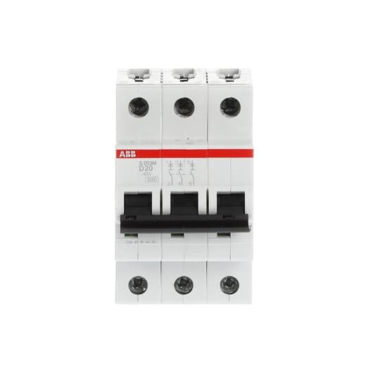 ABB Stotz S&J - Leitungsschutzschalter Sicherungsautomat S203M-D20 10 kA, 20 A, 3P