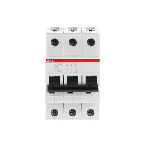 ABB Stotz S&J - Leitungsschutzschalter Sicherungsautomat S203M-D20 10 kA, 20 A, 3P