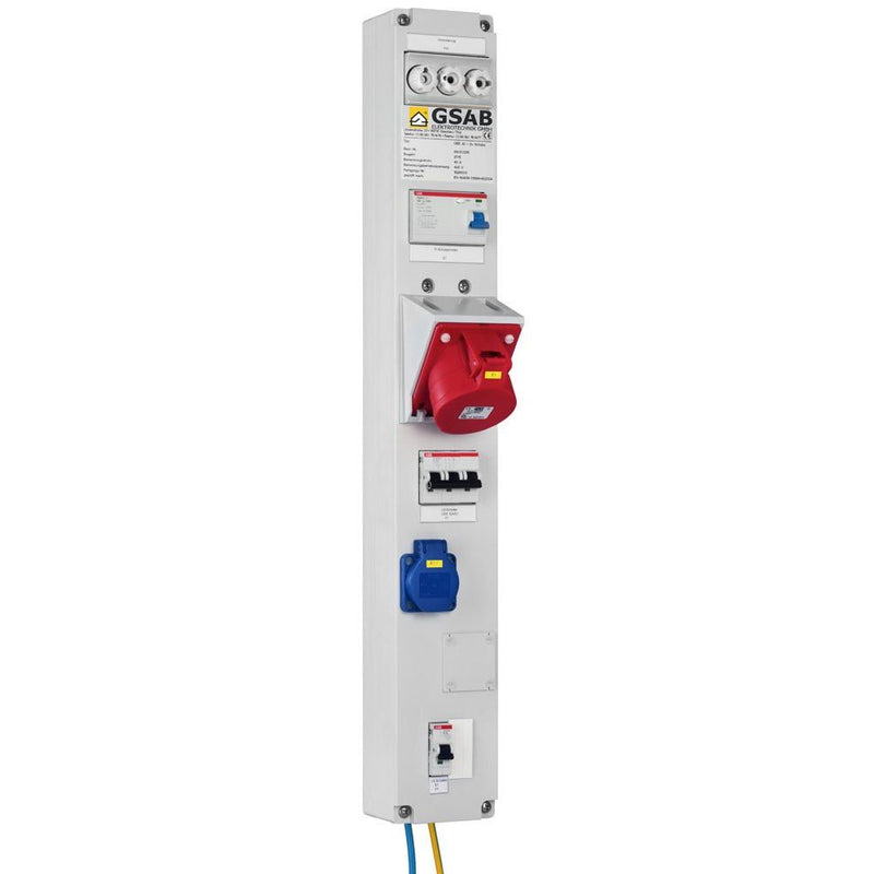 GSAB Elektrotechnik - CEE-Steckdosen-Kombination (IEC 60309) Systemleiste 99.00.-02611 CEE32/5+Schutzk