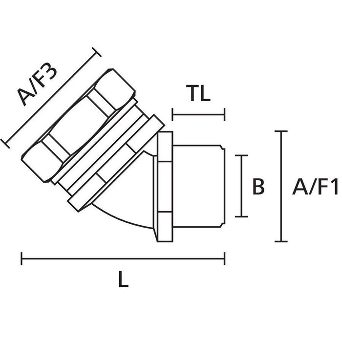 HellermannTyton - Metall-Schutzschlauch-Verschraubung Metallverschraubung Kompr. 166-32501(10) starres Gewinde − 10 Stück
