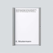 Siedle&Söhne - Zubehör/Ersatzteile für Türkommunikation Namensschild titan-met kpl 200029785-00 f.TM 612-1 TM
