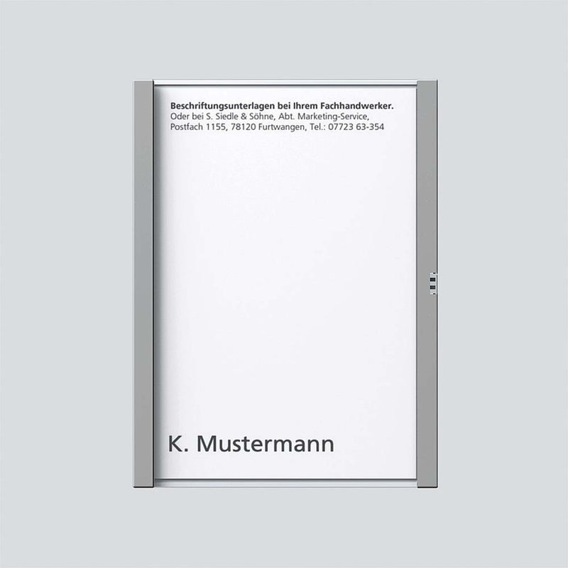 Siedle&Söhne - Zubehör/Ersatzteile für Türkommunikation Namensschild titan-met kpl 200029785-00 f.TM 612-1 TM