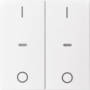 Berker - Abdeckung/Bedienelement für Installationsschalterprogramme Abdeckung Tastsensor-Modul 80962399 2-fach polarweiß mt