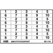 ABB Stotz S&J - Kennzeichnungsmaterial Kennzeichnungsschild BS-1/10 mit Beschriftung − 45 Stück