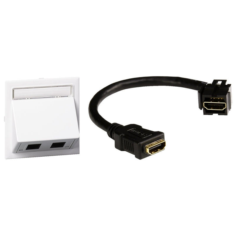 Schneider Electric - Einsatz/Abdeckung für Kommunikationstechnik Multimedia Kit HDMI Kabel INS60510 Abdeckung schräg
