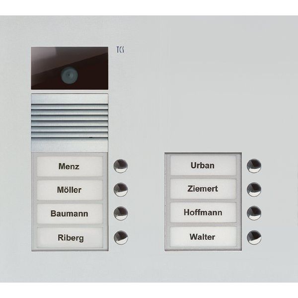 TCS Tür Control - Türstation für Türkommunikation Video-Außenstation Color AVU15080-0010 zweispaltig, für 8WE