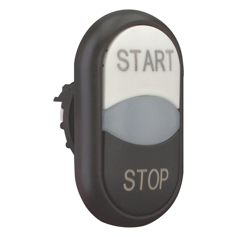 Eaton - Frontelement für Drucktaster Doppeldrucktaste M22S-DDL-WS-GB1/GB0 beleuch.,beschriftet
