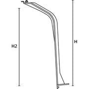 HellermannTyton - Leuchteneinbaugehäuse Deckenabstandhalter für Ei 148-00120 170-310 mm schwarz