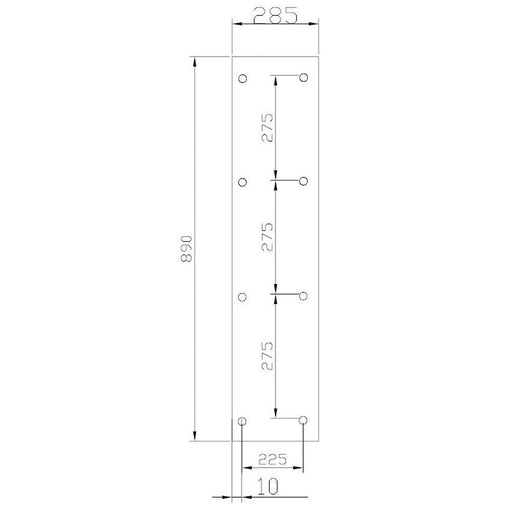 GSAB Elektrotechnik - Montageplatte für Verteilergehäuse 1/3-Montageplatte 1M1-3-1000 für 1S1300
