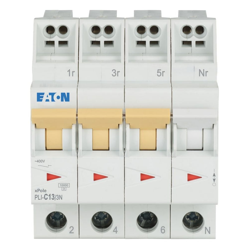 Eaton - Leitungsschutzschalter PLI-C13/3N C 13A, 3p+N Steckkl