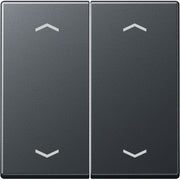 Jung - Abdeckung/Bedienelement für Installationsschalterprogramme Wippe Symbole Pfeile 2-f A 595 BF MP ANM anthrazit matt