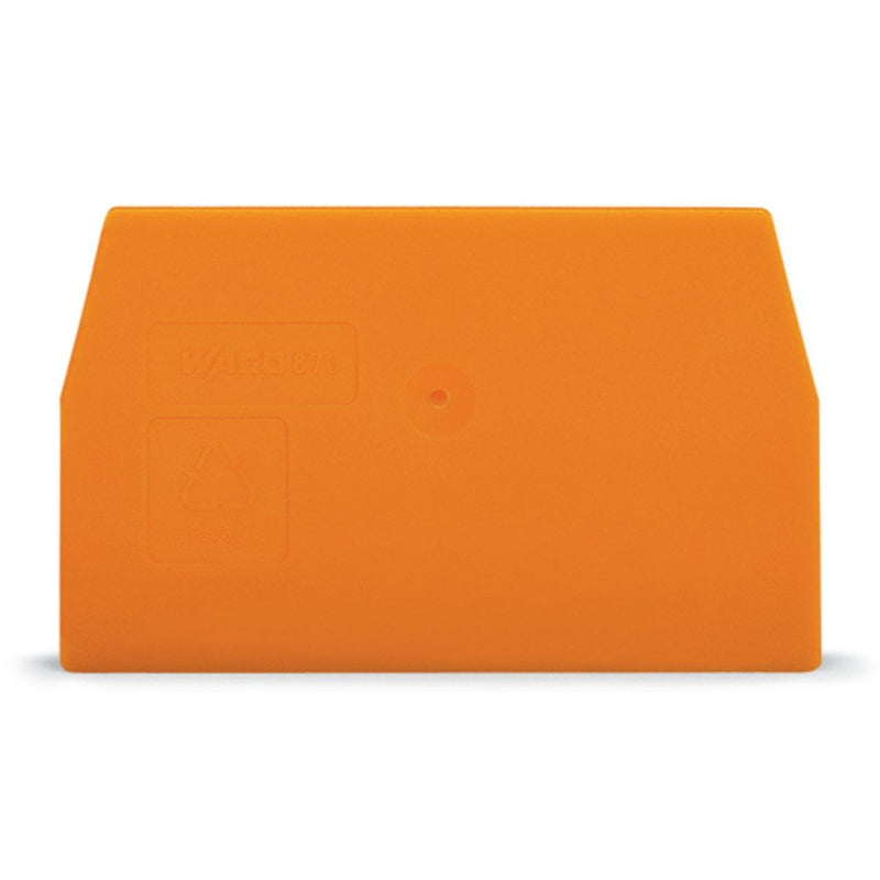 WAGO - Abschluss- und Zwischenplatte für Reihenklemme Trennwand 870-949 2mm orange − 25 Stück