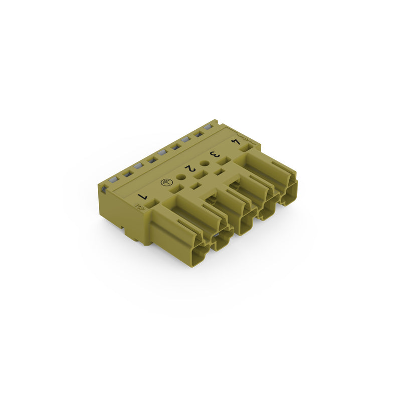 WAGO - Steckverbinder für steckbare Gebäudeinstallation Stecker 5-polig 770-275/073-000 Kod. B,hellgrün − 50 Stück