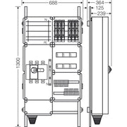 Hensel - Verteilerschrank für Energieversorgung Ladeverteiler Mi EV 11kW 6100 f.6 Ladep. a 11kW
