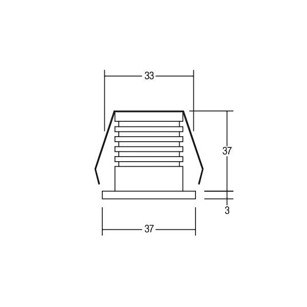 Brumberg Leuchten - Downlight/Strahler/Flutlicht LED-Lichtpunkt rund IP65 12053183 700mA, ww schwarz