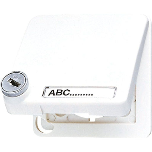 Jung - Abdeckrahmen Klappdeckel aws CD 590 BFSLNAKL WW m.Sicherheitsschloss