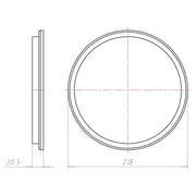 Kaiser - Zubehör/Ersatzteile für Leuchteneinbaugehäuse Frontteil HaloX 180 1282-11 universell bis 180mm − 1 Stück