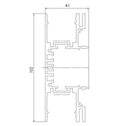 Barthelme - Mechanisches Zubehör/Ersatzteile für Leuchten Alu-Wandprofil 62393153 3m, weiß RAL9016