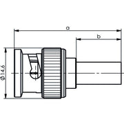 Telegärtner - Koax-Steckverbinder BNC-Kabelstecker 100023518 Crimp RG-71B/U − 5 Stück