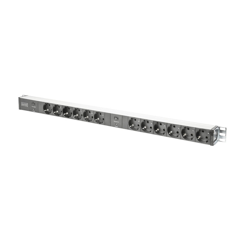 DIGITUS - Power distribution unit (PDU) DIGITUS Steckdosenleiste DN-95405 12fach Alu 1HE