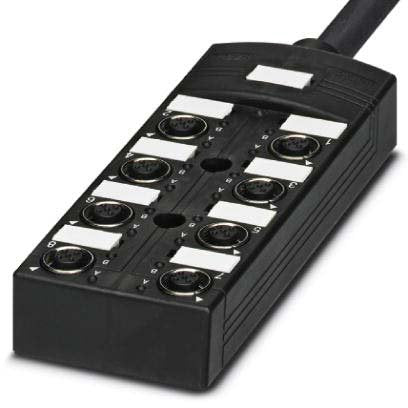 Phoenix Contact - Passiver Sensor-/Aktor-Verteiler (mit Leitung) Sensor-/Aktor-Box SACB-8/16-L #1401199 5-pol.Code-A 5 m