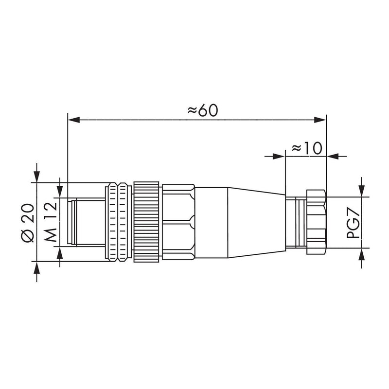 WAGO - Zubehör/Ersatzteile für Steuerungen Konfekt. Steckverbinder 4p 756-9201/040-000 M12 St ax.A-kodiert − 5 Stück