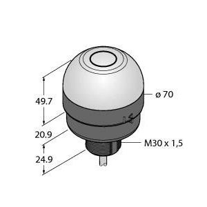 Turck - Optisches/Akustisches Signalgerät Bestückungssensor K70DXN2T2GRY Pick-to-Light − 1 Stück