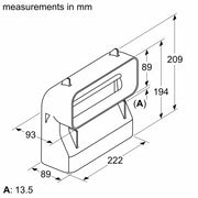 Siemens - Zubehör/Ersatzteile für Dunstabzugshauben Flachkanalbogen HZ9VDSB4 90Grad, vertikal