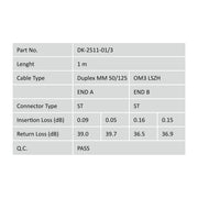 DIGITUS - Patchkabel LWL LWL-Patchkabel, 50/125 DK-2511-01/3 ST/ST, 1m, OM3