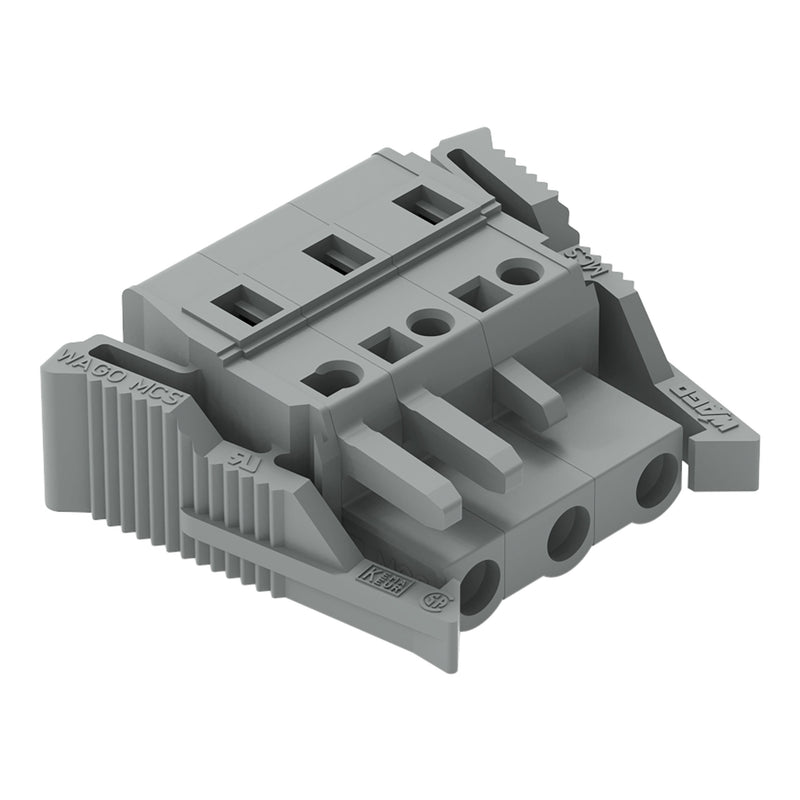 WAGO - Kabelsteckverbinder für Leiterplattensteckverbinder 1-Leiter-Federleiste 231-203/037-000 CAGECLAMP,2,5 mm²,gr − 50 Stück