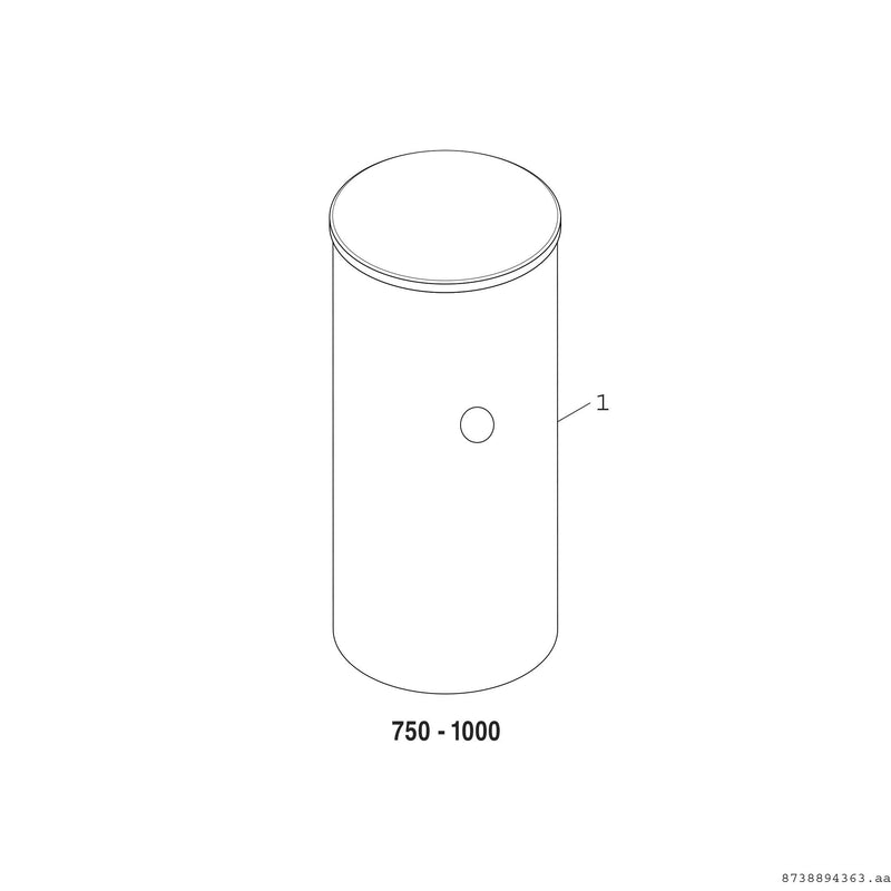 Bosch Thermotechnik - Speicher für Zentralheizung/Wärmepumpe Pufferspeicher BH750-6ERZ1B STORA 750L, silber