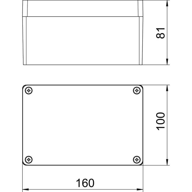 OBO Bettermann - Leergehäuse Aluminiumleergehäuse Mx 161008 SGR lgr, pulverbesch